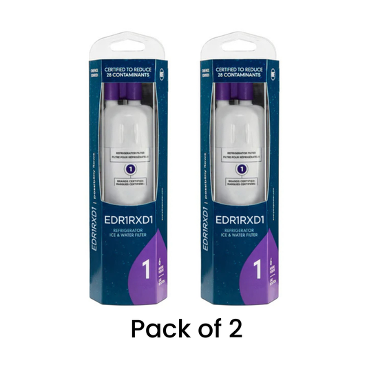 EDR1RXD1 Refrigerator Water Filter 1 – Ice & Water Compatible with Whirlpool - Pack of 2