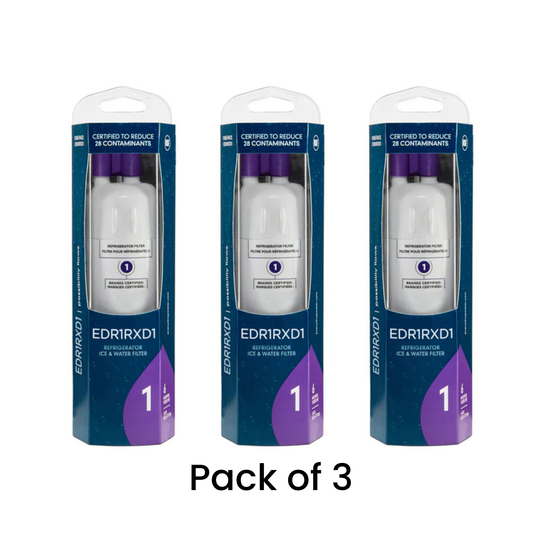 EDR1RXD1 Refrigerator Water Filter 1 – Ice & Water Compatible with Whirlpool - Pack of 3
